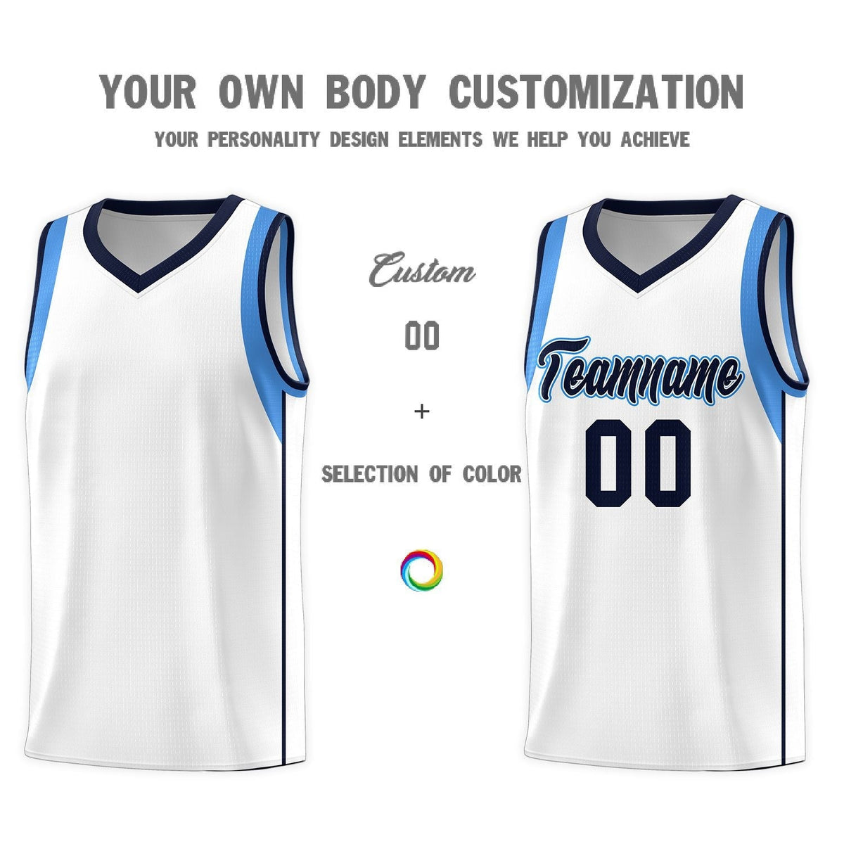 Custom Neon Green Navy-White Side Two-Tone Classic Sports Uniform Basketball Jersey |KXKSHOP