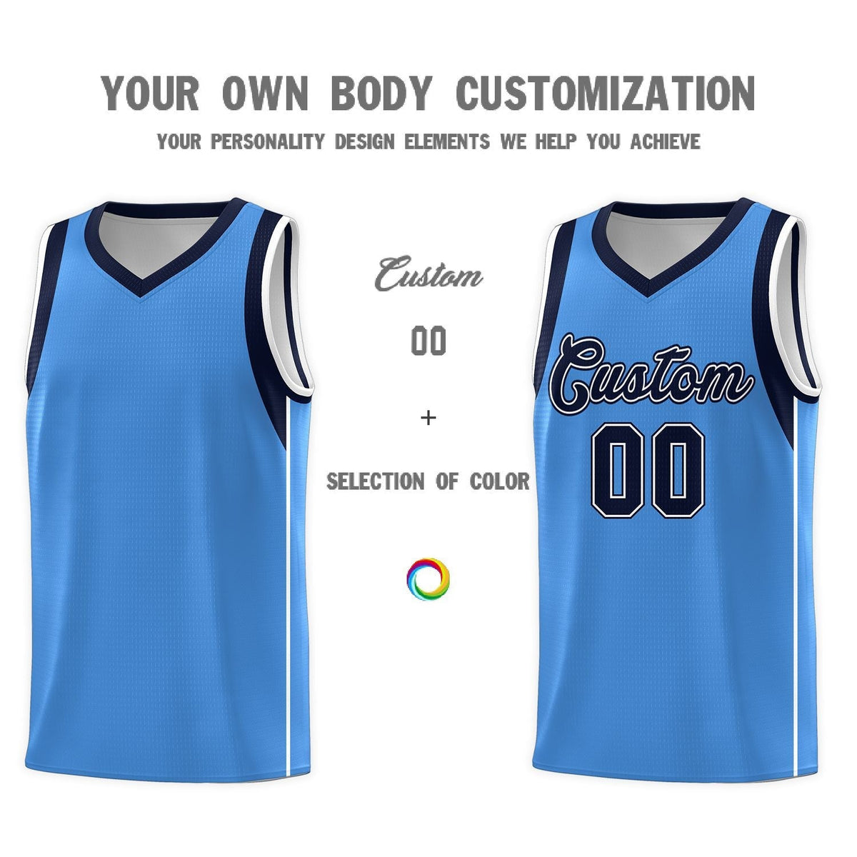 Custom Neon Green Navy-White Side Two-Tone Classic Sports Uniform Basketball Jersey |KXKSHOP