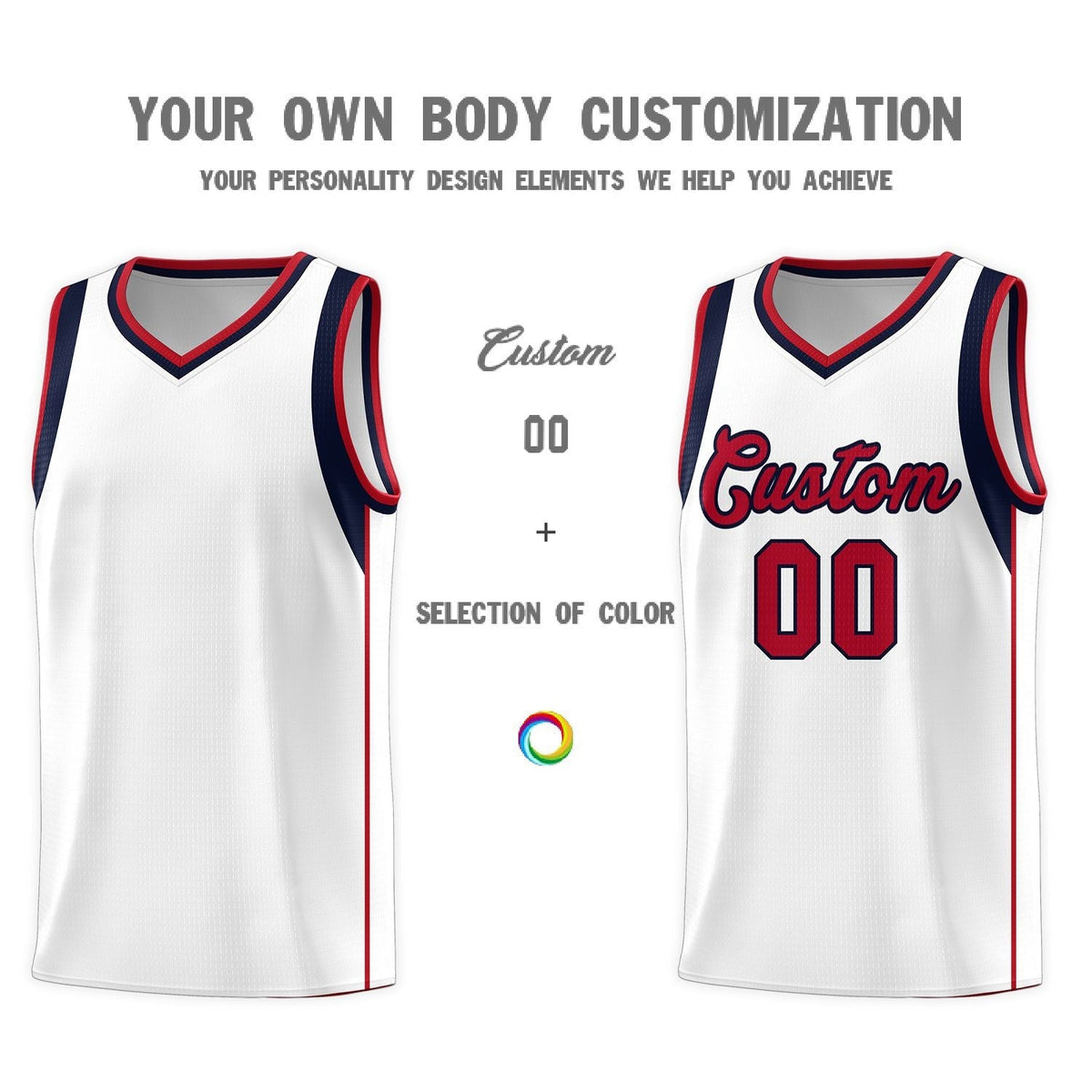 Custom Neon Green Navy-White Side Two-Tone Classic Sports Uniform Basketball Jersey |KXKSHOP