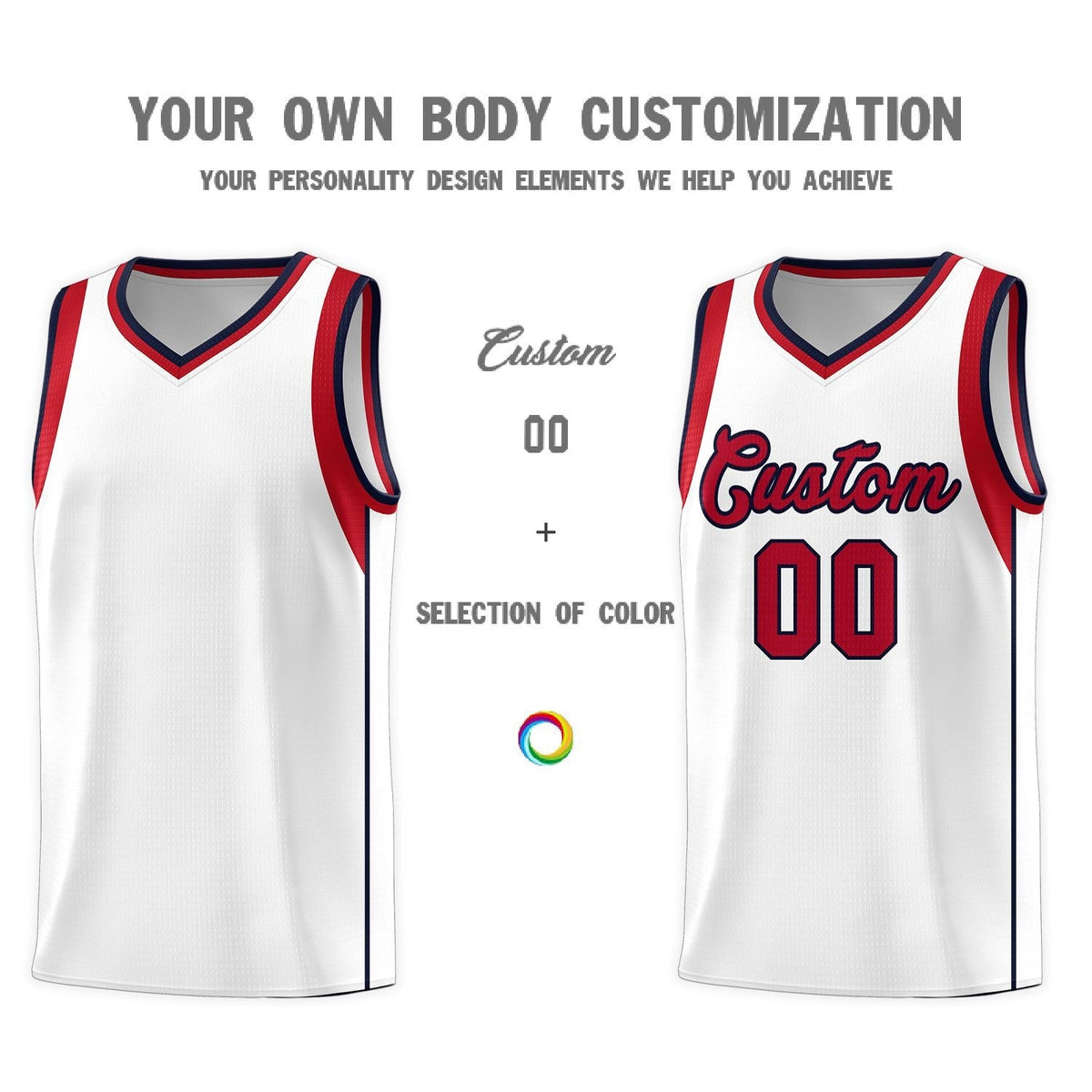 Custom Neon Green Navy-White Side Two-Tone Classic Sports Uniform Basketball Jersey |KXKSHOP