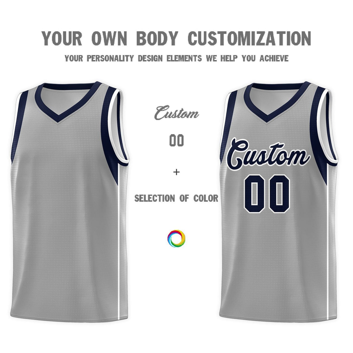 Custom Neon Green Navy-White Side Two-Tone Classic Sports Uniform Basketball Jersey |KXKSHOP