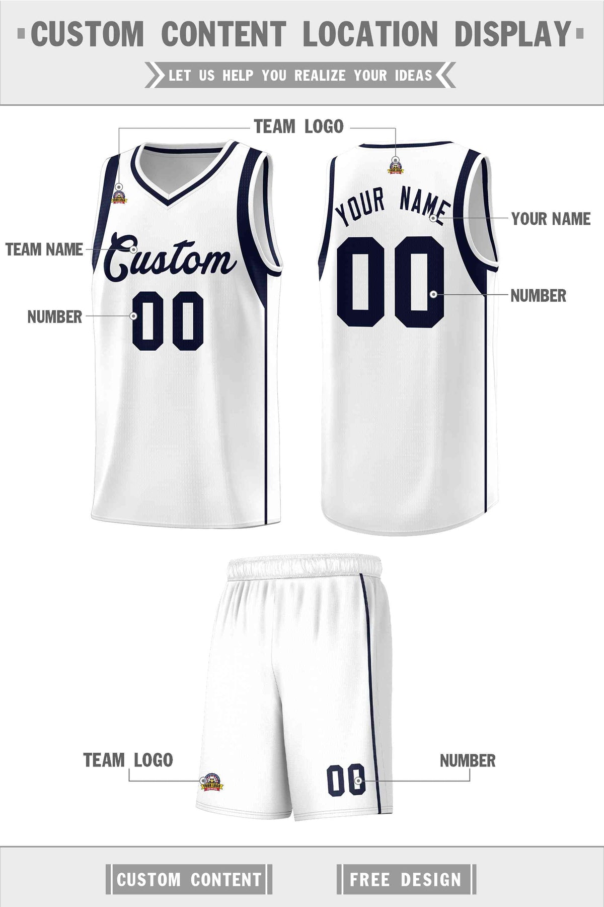 Custom Neon Green Navy-White Side Two-Tone Classic Sports Uniform Basketball Jersey |KXKSHOP