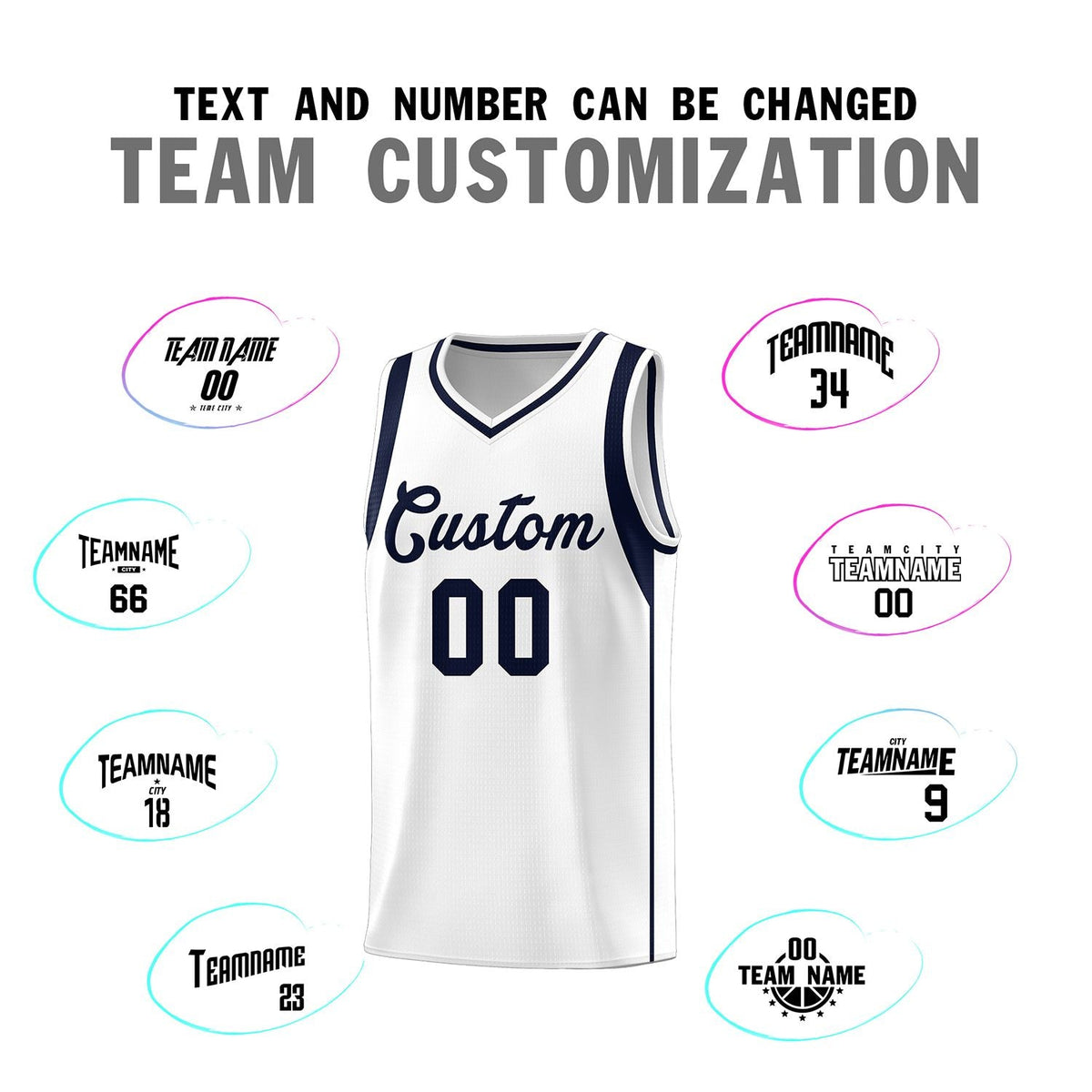 Custom Neon Green Navy-White Side Two-Tone Classic Sports Uniform Basketball Jersey |KXKSHOP