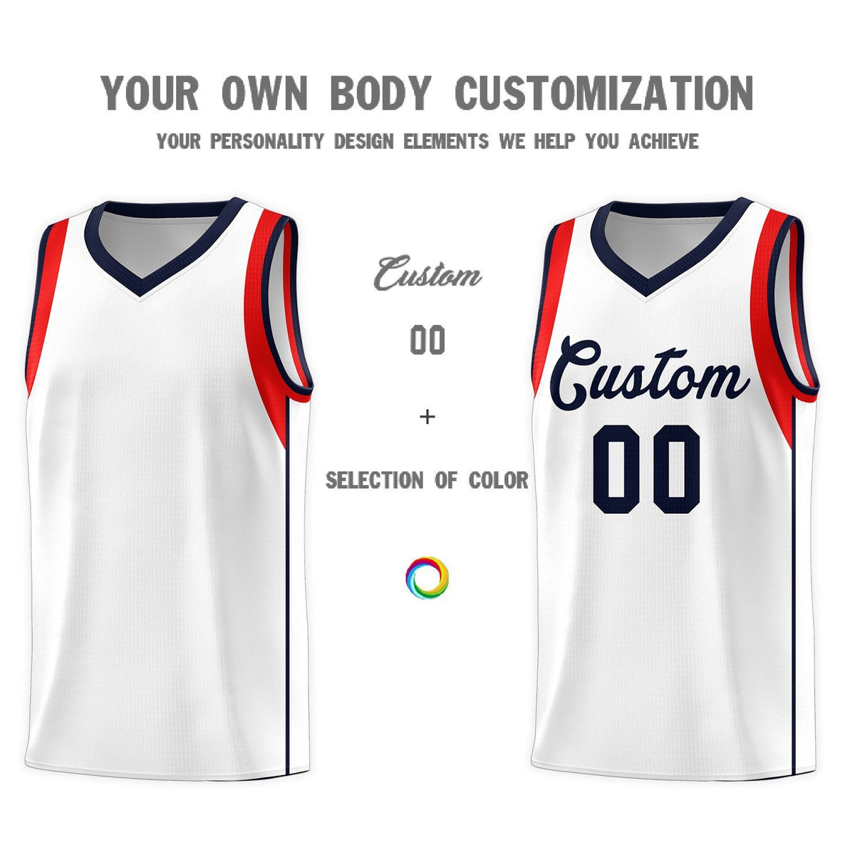 Custom Neon Green Navy-White Side Two-Tone Classic Sports Uniform Basketball Jersey |KXKSHOP