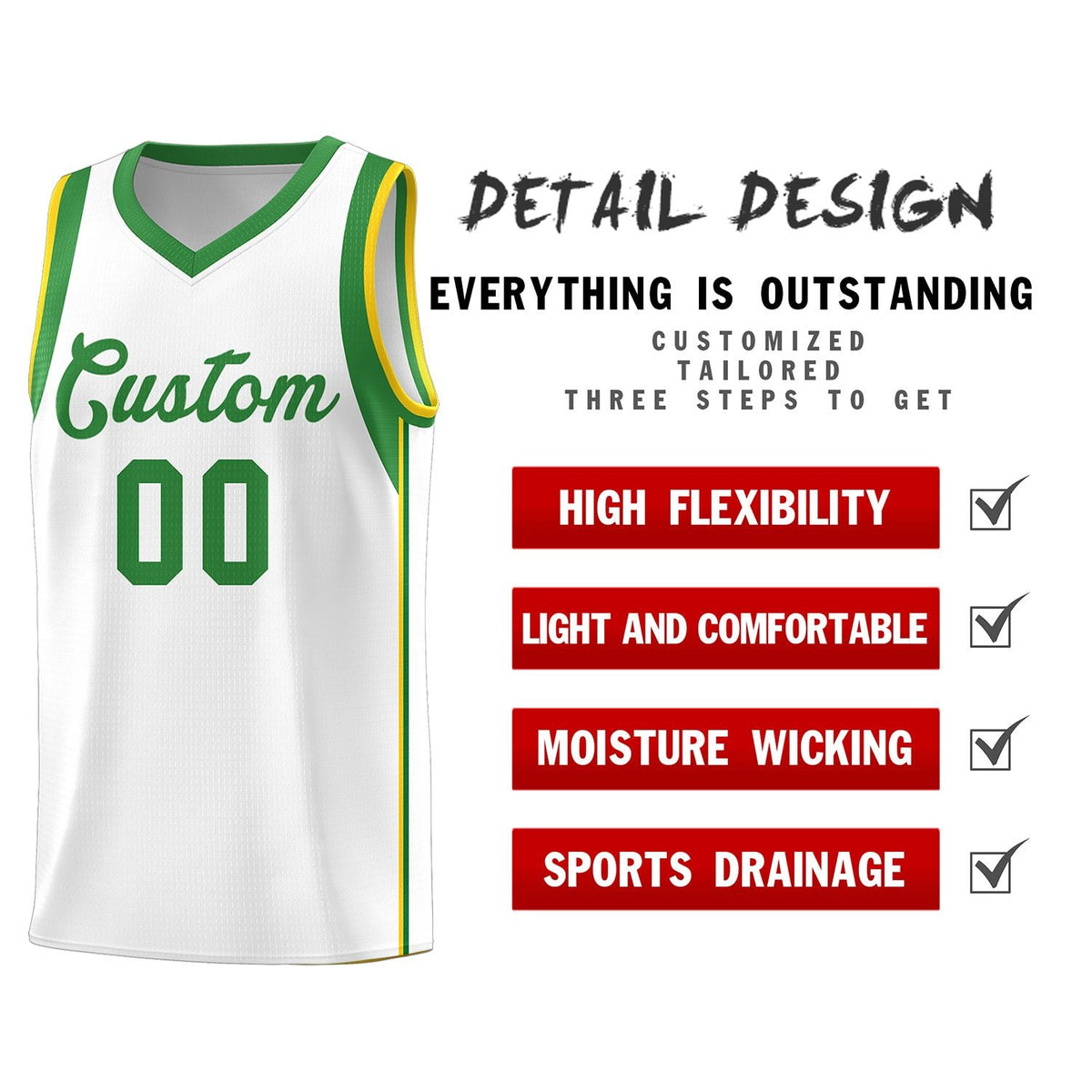 Custom Neon Green Navy-White Side Two-Tone Classic Sports Uniform Basketball Jersey |KXKSHOP