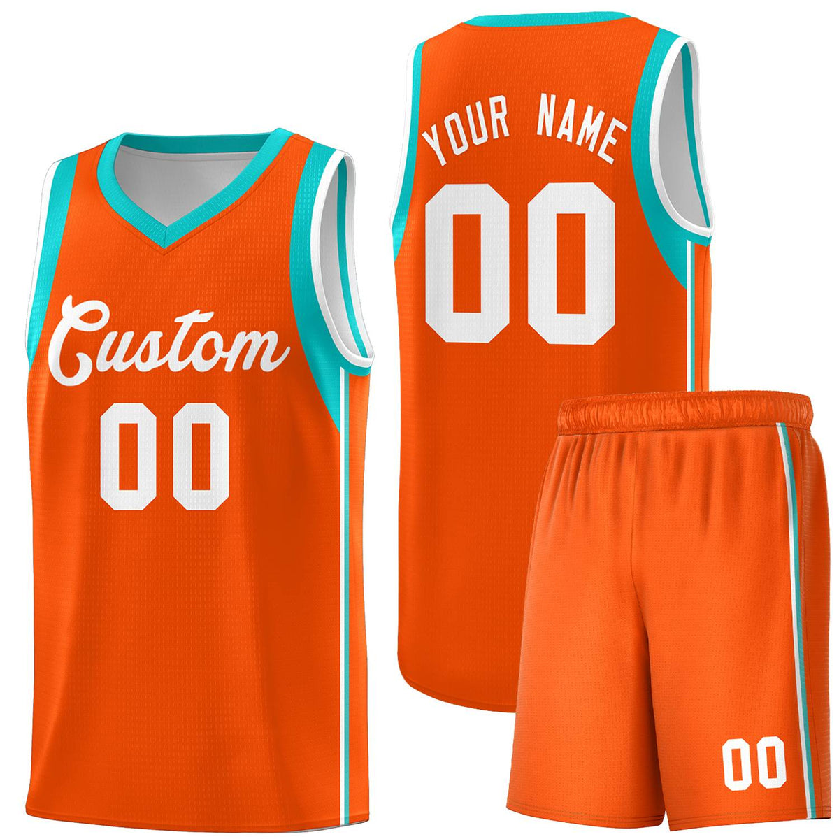 Custom Orange White Sleeve Color Blocking Classic Kits Sports Uniform Basketball Jersey |KXKSHOP