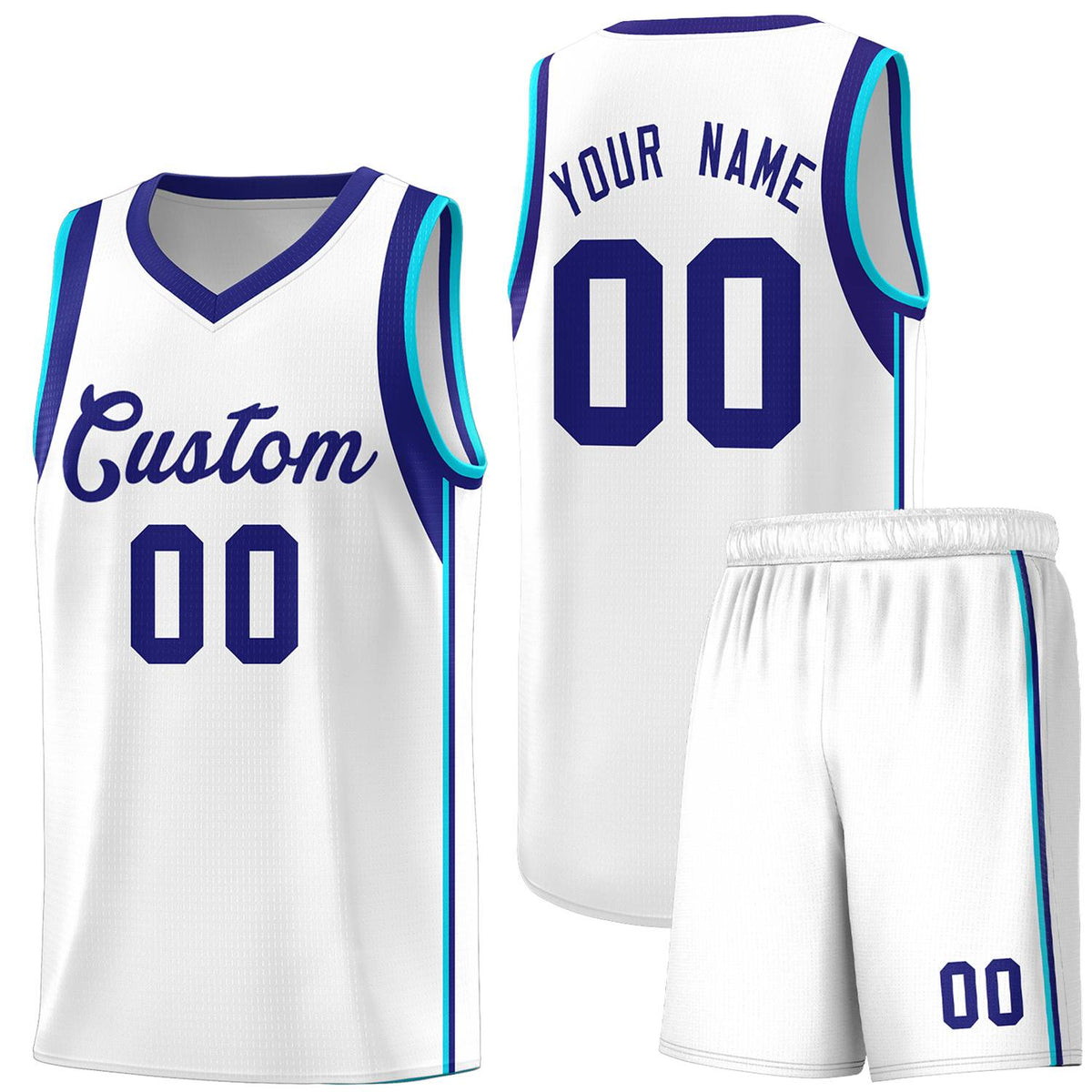 Custom White Purple Sleeve Color Blocking Classic Kits Sports Uniform Basketball Jersey |KXKSHOP