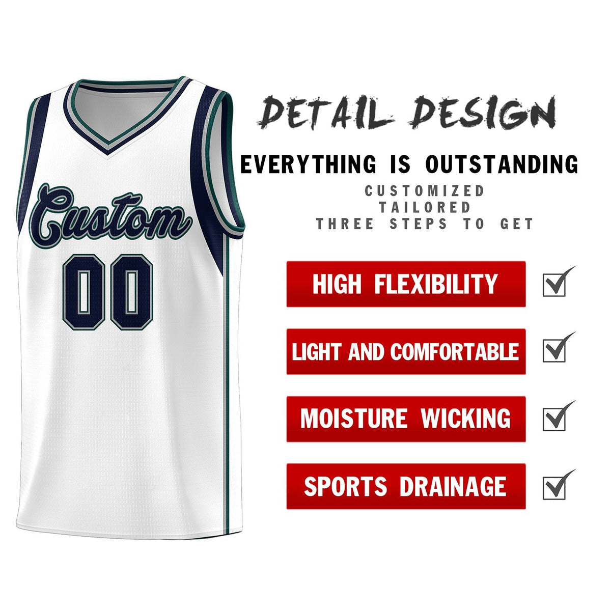 Custom Neon Green Navy-White Side Two-Tone Classic Sports Uniform Basketball Jersey |KXKSHOP