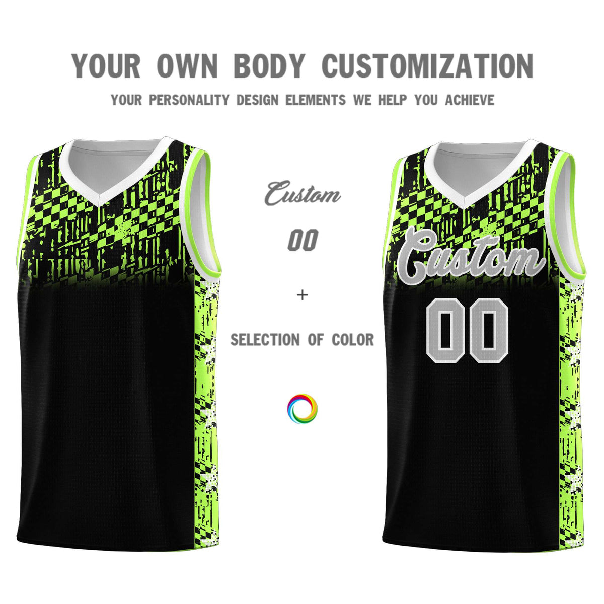 Custom Black Mosaic Stars Pattern Sports Uniform Basketball Jersey|KXKSHOP