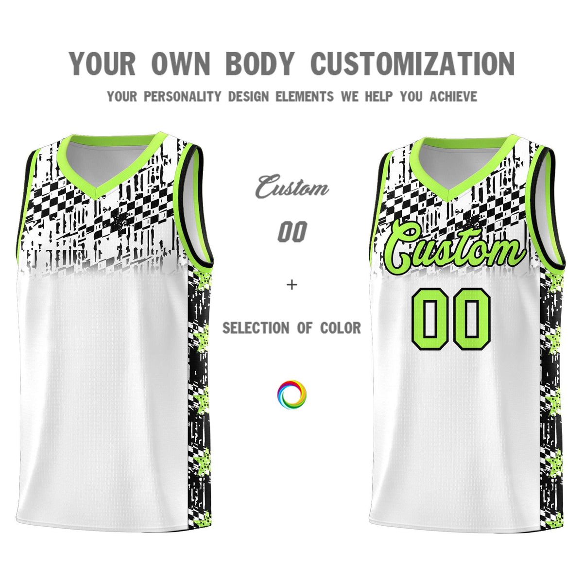 Custom White Mosaic Stars Pattern Sports Uniform Basketball Jersey|KXKSHOP