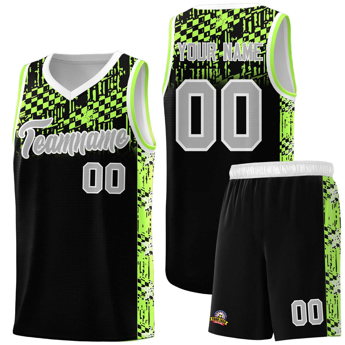 Custom Black Mosaic Stars Pattern Sports Uniform Basketball Jersey|KXKSHOP