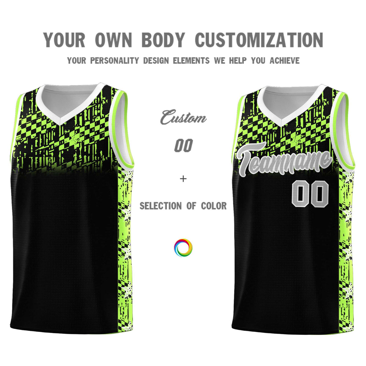 Custom Black Mosaic Stars Pattern Sports Uniform Basketball Jersey|KXKSHOP