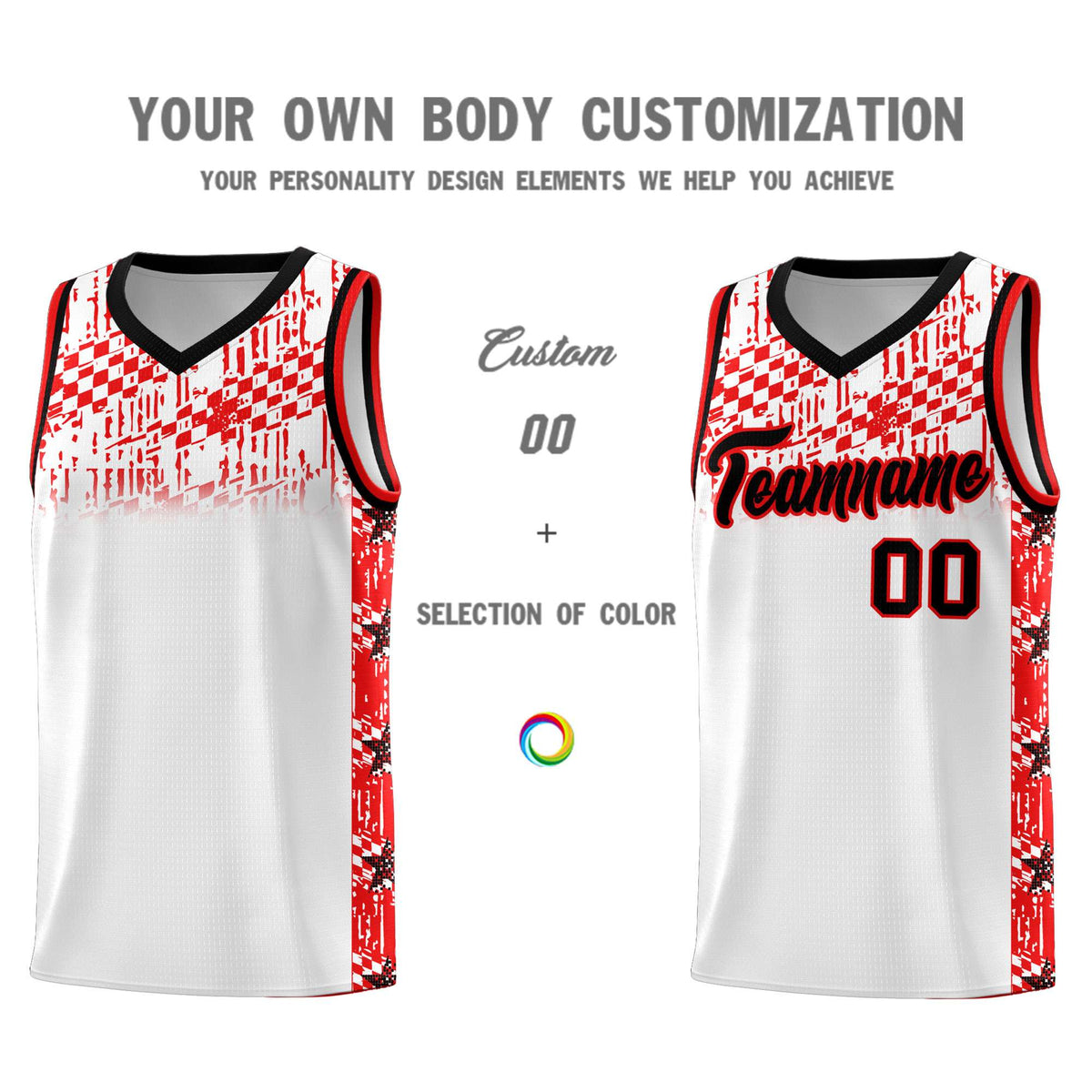 Custom White Mosaic Stars Pattern Sports Uniform Basketball Jersey|KXKSHOP