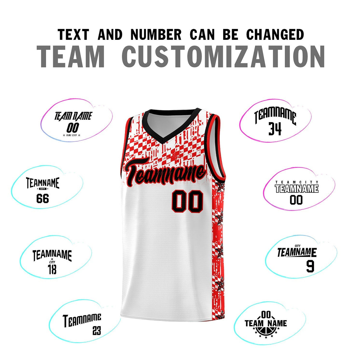 Custom White Mosaic Stars Pattern Sports Uniform Basketball Jersey|KXKSHOP