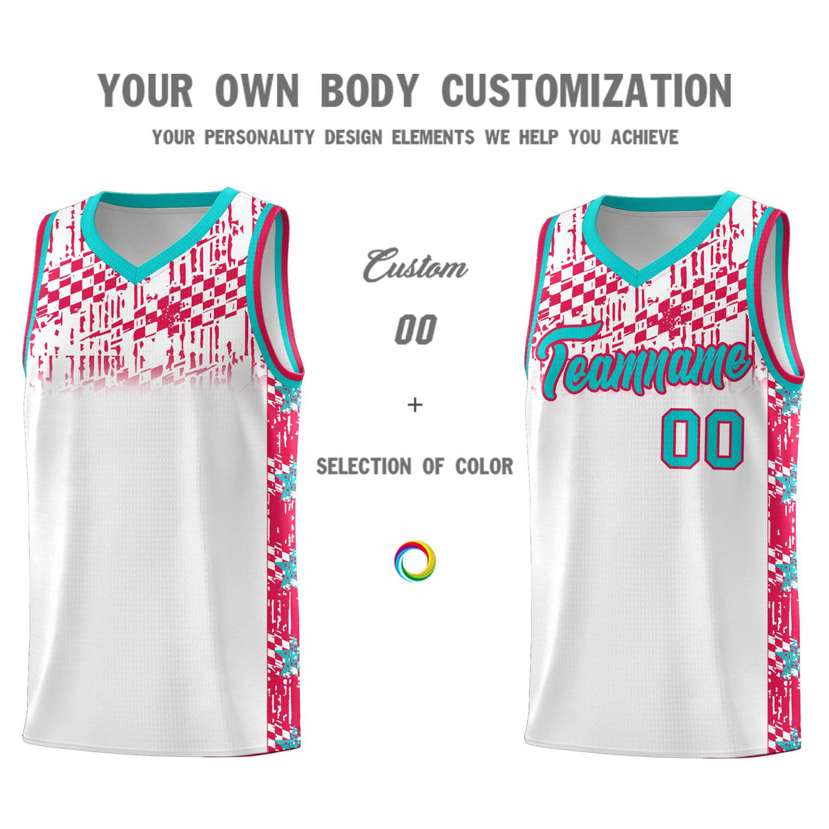 Custom White Mosaic Stars Pattern Sports Uniform Basketball Jersey|KXKSHOP