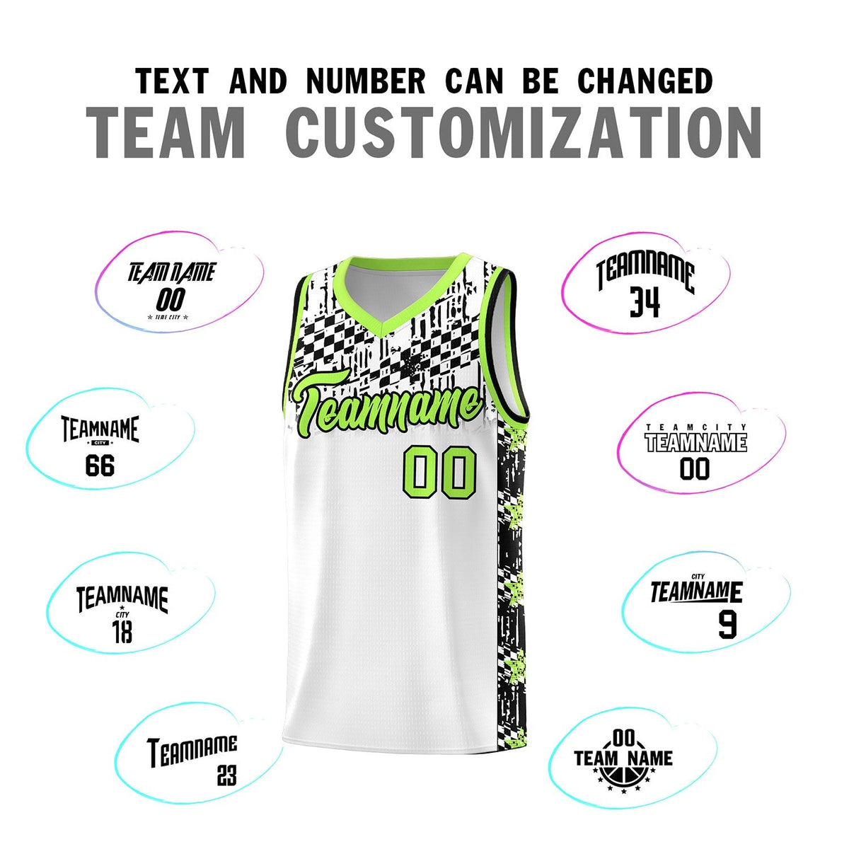 Custom White Mosaic Stars Pattern Sports Uniform Basketball Jersey|KXKSHOP