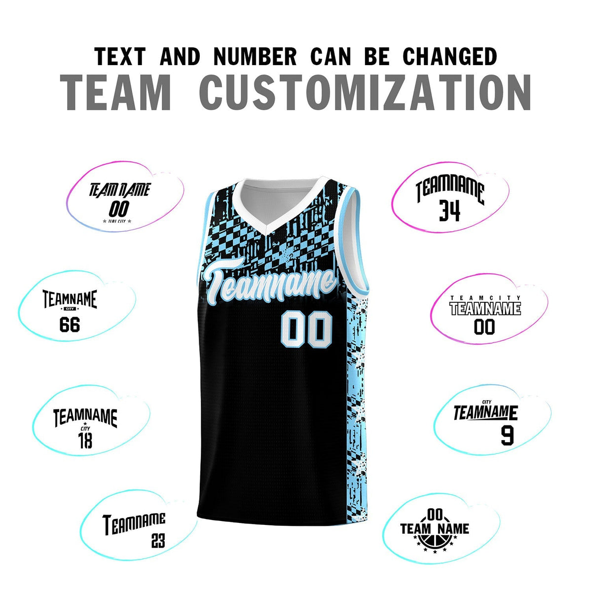 Custom Black Mosaic Stars Pattern Sports Uniform Basketball Jersey|KXKSHOP