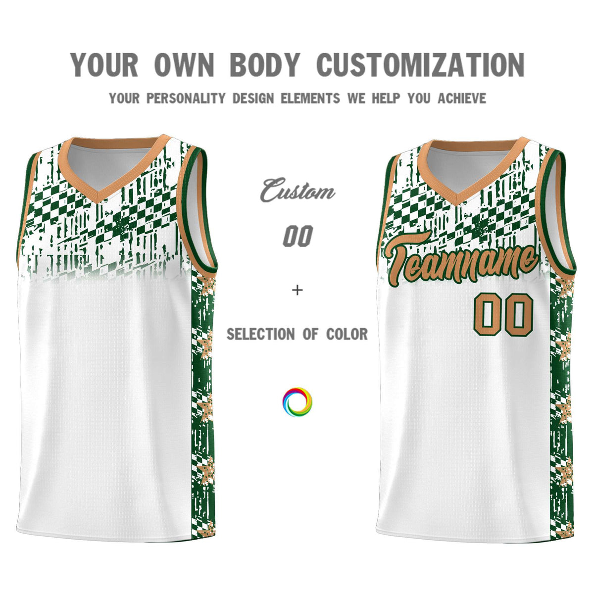 Custom White Mosaic Stars Pattern Sports Uniform Basketball Jersey|KXKSHOP