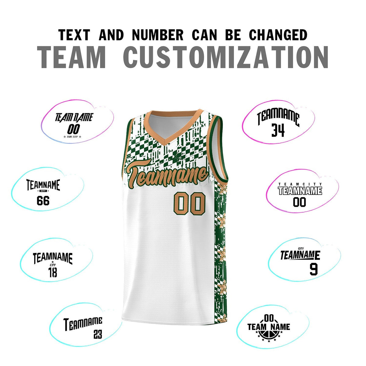 Custom White Mosaic Stars Pattern Sports Uniform Basketball Jersey|KXKSHOP