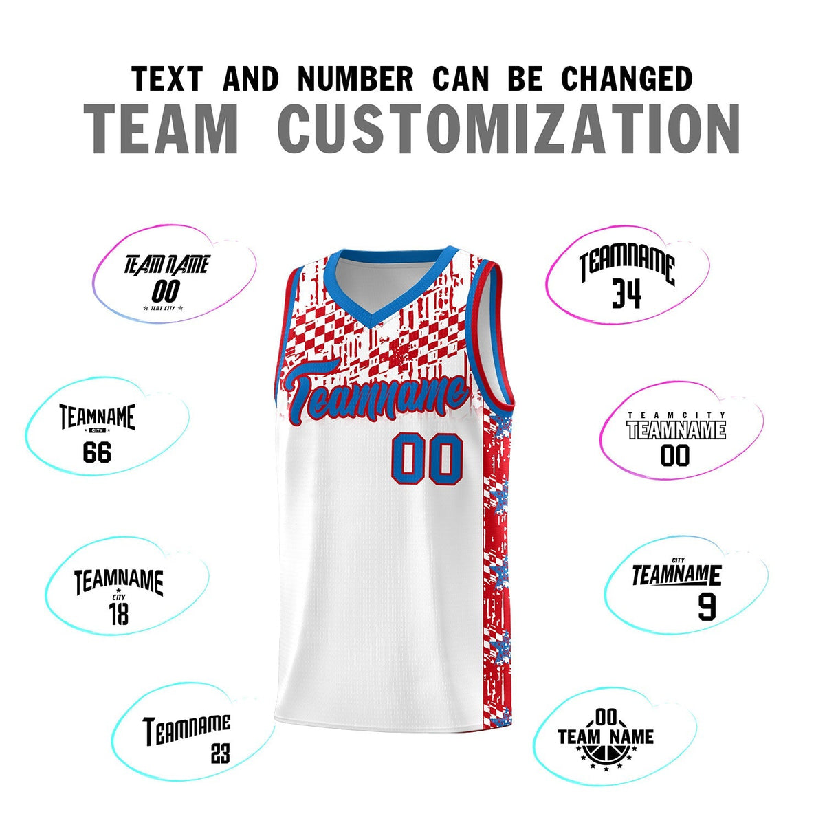 Custom White Mosaic Stars Pattern Sports Uniform Basketball Jersey|KXKSHOP