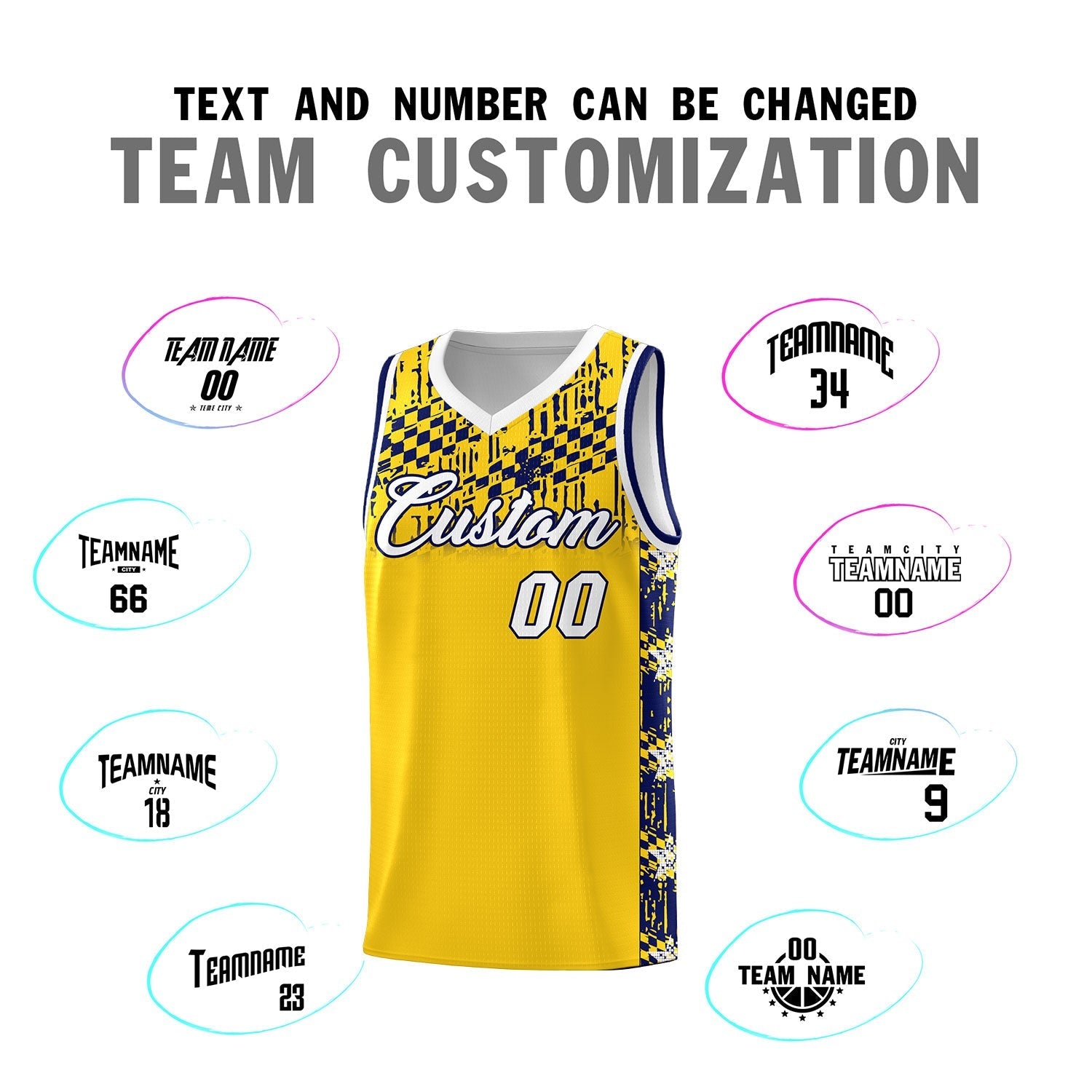 Custom Gold Mosaic Stars Pattern Sports Uniform Basketball Jersey|KXKSHOP