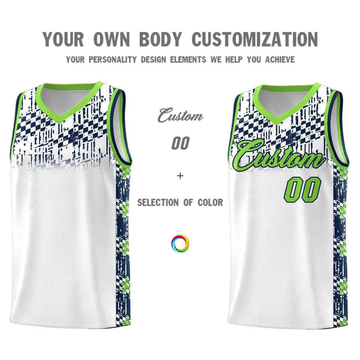 Custom White Mosaic Stars Pattern Sports Uniform Basketball Jersey|KXKSHOP