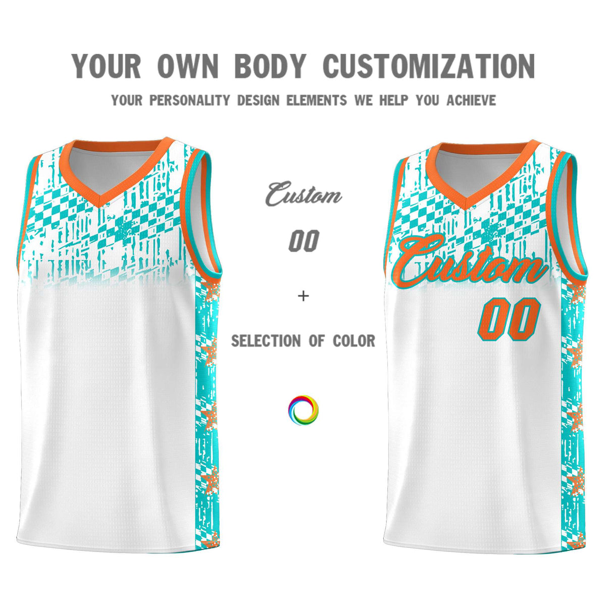 Custom White Mosaic Stars Pattern Sports Uniform Basketball Jersey|KXKSHOP