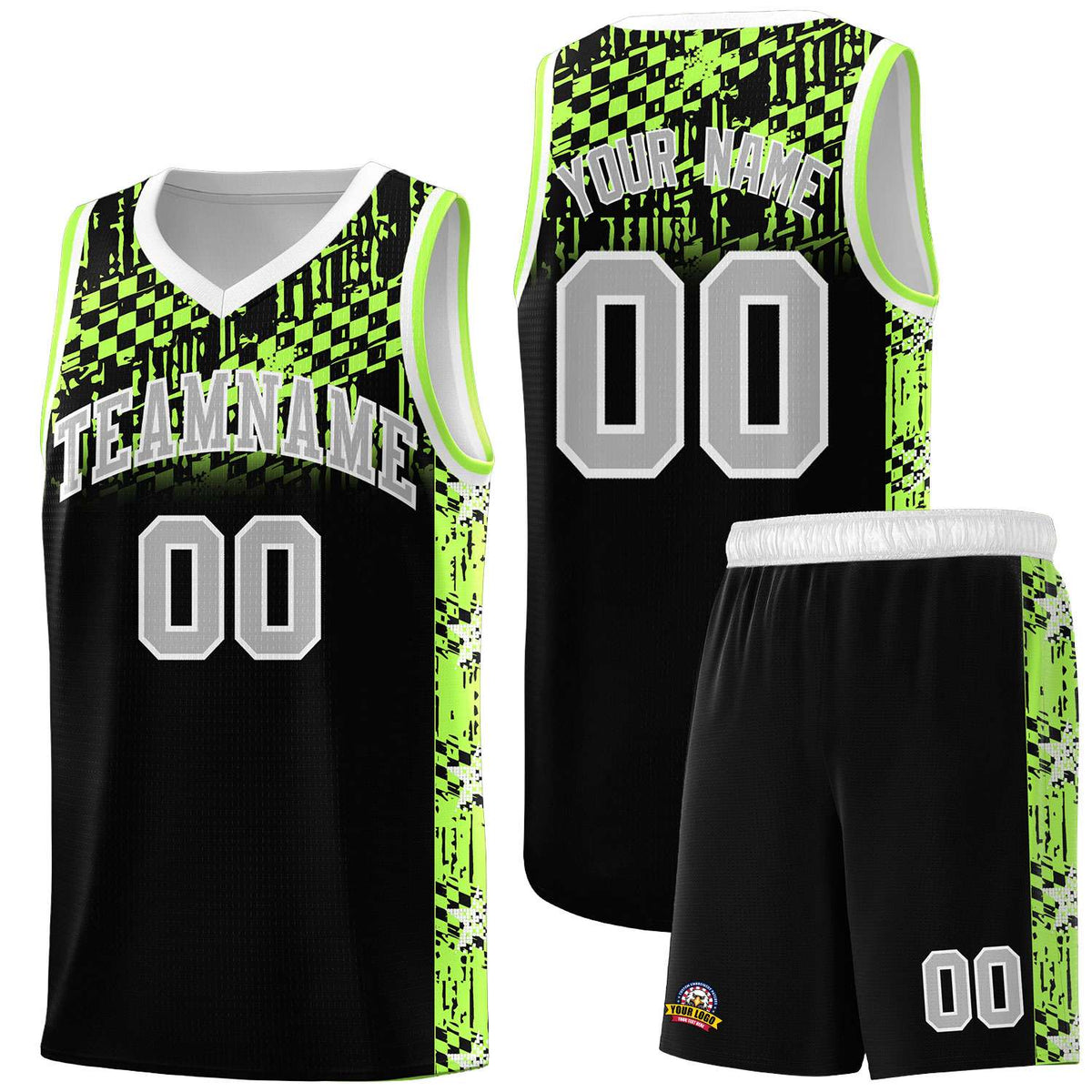 Custom Black Mosaic Stars Pattern Sports Uniform Basketball Jersey|KXKSHOP