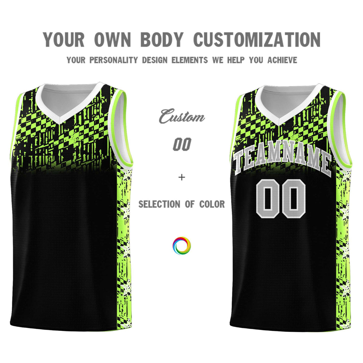 Custom Black Mosaic Stars Pattern Sports Uniform Basketball Jersey|KXKSHOP