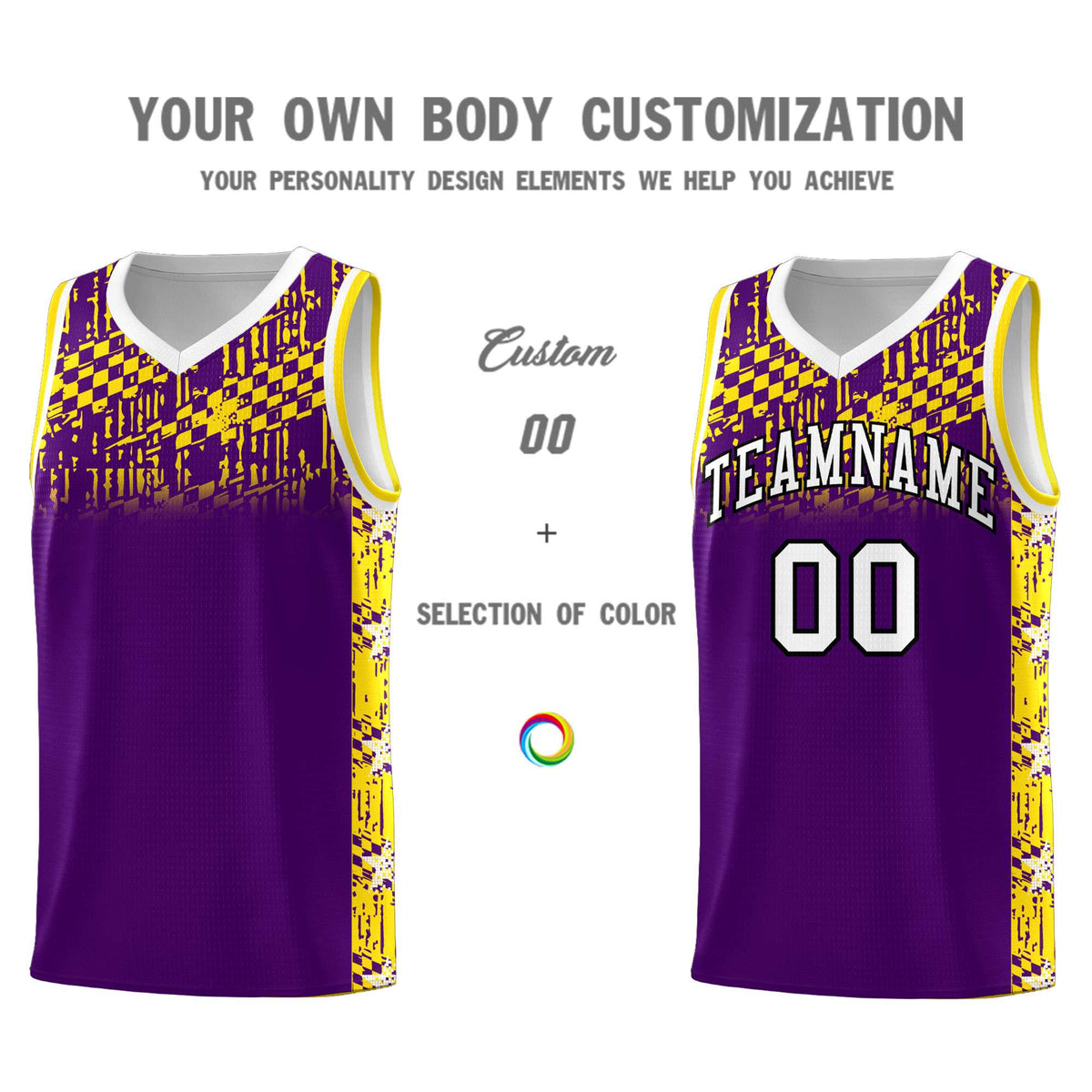 Custom Purple Mosaic Stars Pattern Sports Uniform Basketball Jersey|KXKSHOP