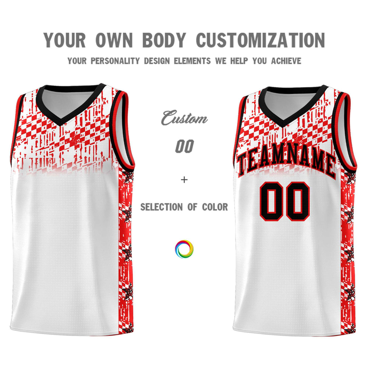 Custom White Mosaic Stars Pattern Sports Uniform Basketball Jersey|KXKSHOP