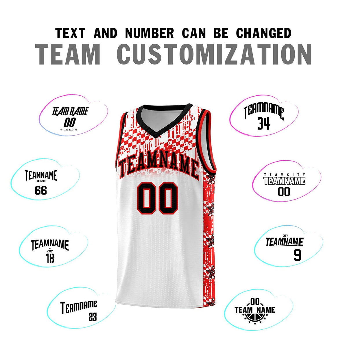 Custom White Mosaic Stars Pattern Sports Uniform Basketball Jersey|KXKSHOP