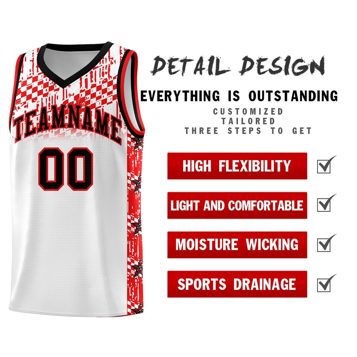 Custom White Mosaic Stars Pattern Sports Uniform Basketball Jersey|KXKSHOP