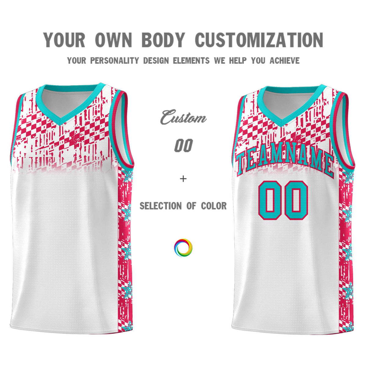 Custom White Mosaic Stars Pattern Sports Uniform Basketball Jersey|KXKSHOP