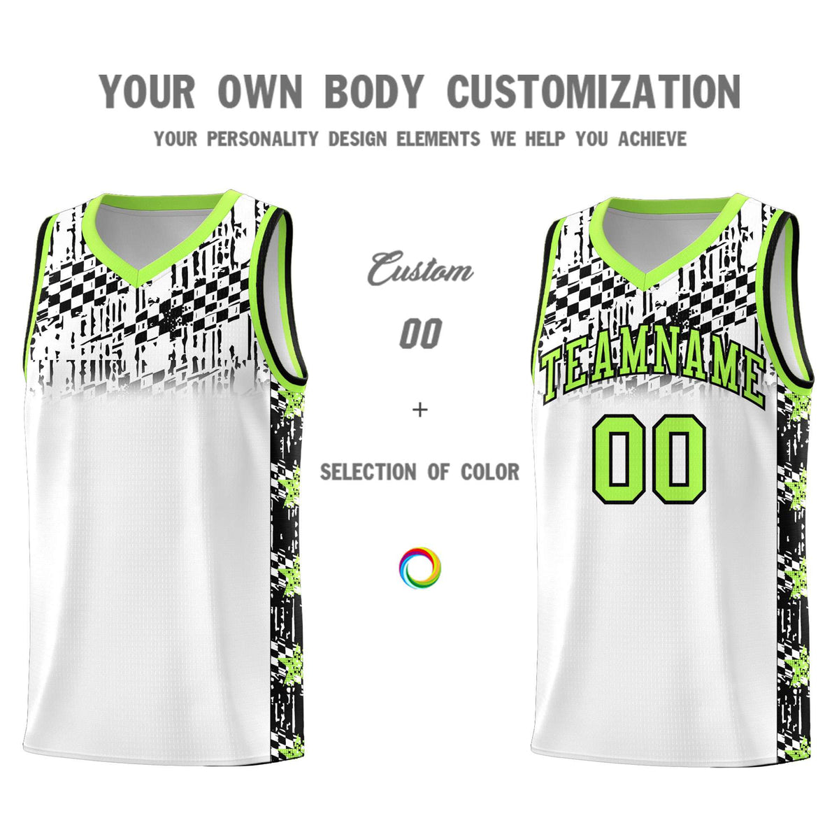 Custom White Mosaic Stars Pattern Sports Uniform Basketball Jersey|KXKSHOP