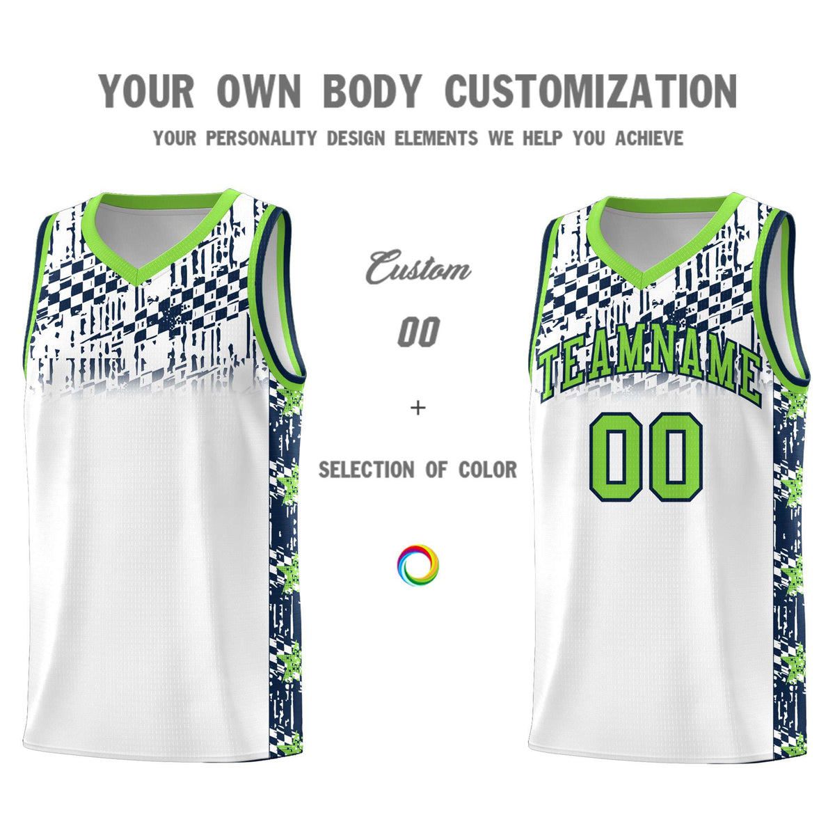 Custom White Mosaic Stars Pattern Sports Uniform Basketball Jersey|KXKSHOP