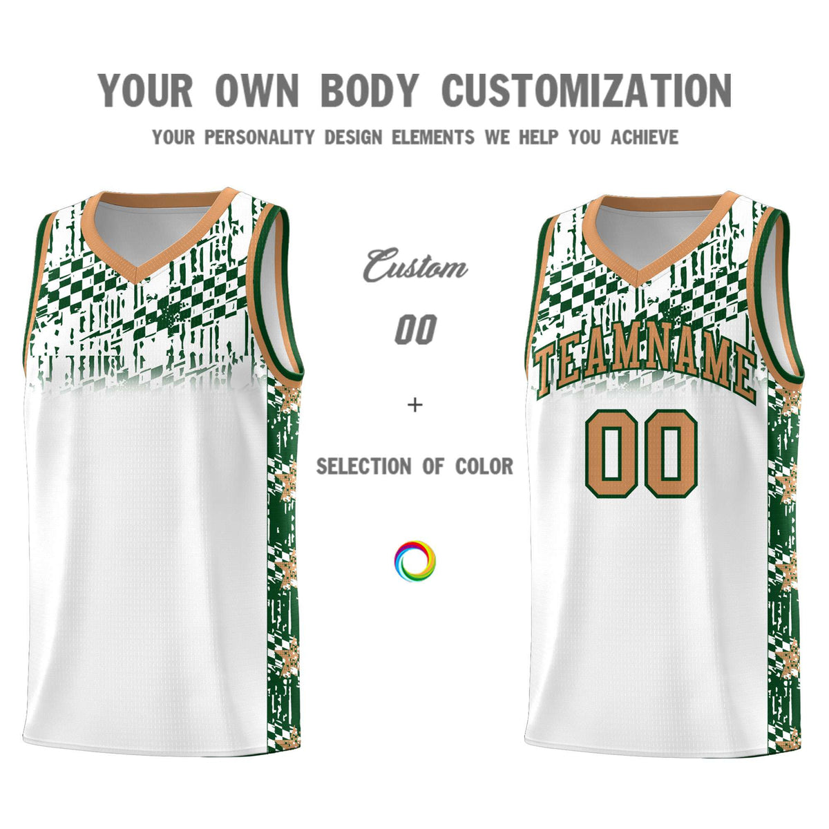 Custom White Mosaic Stars Pattern Sports Uniform Basketball Jersey|KXKSHOP