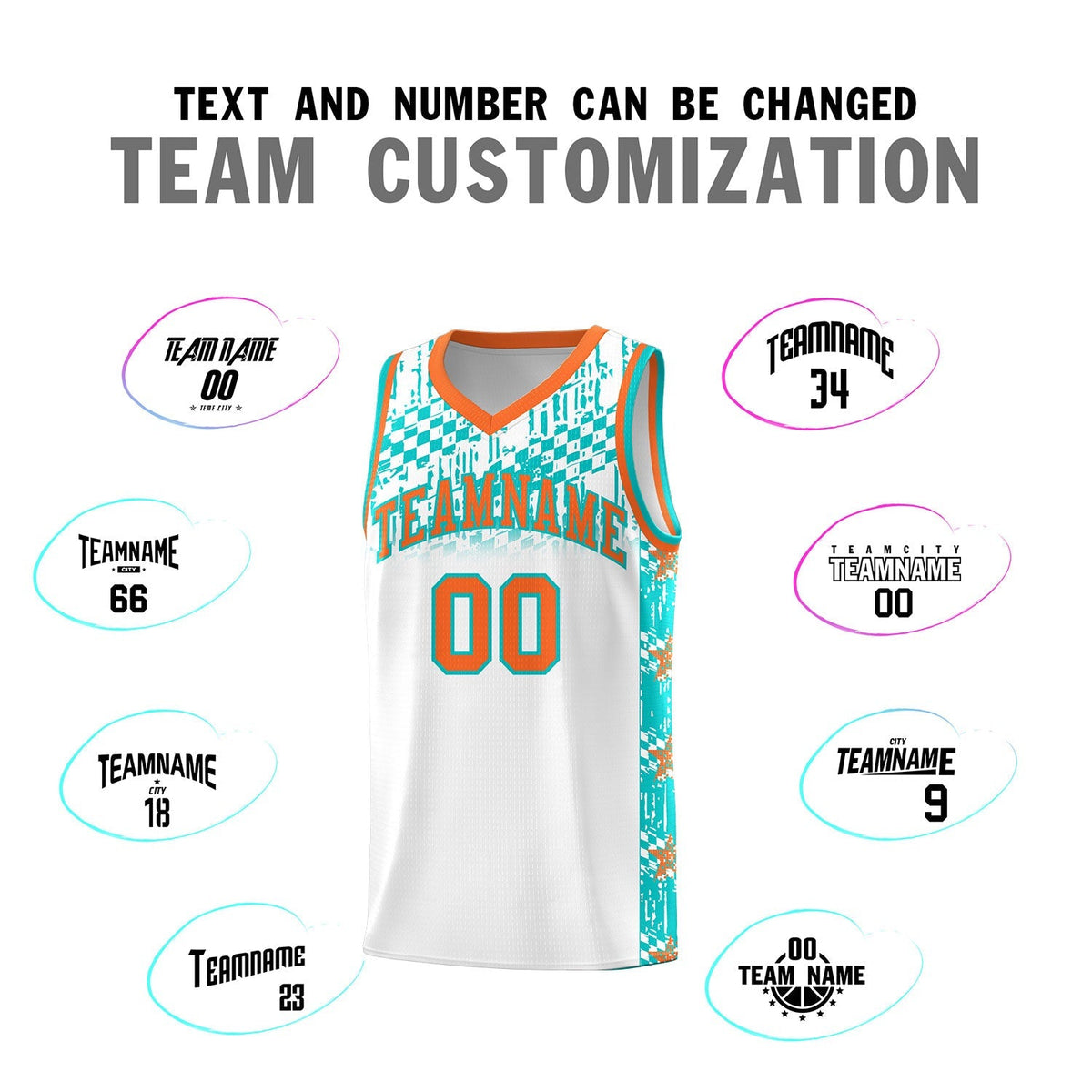 Custom White Mosaic Stars Pattern Sports Uniform Basketball Jersey|KXKSHOP