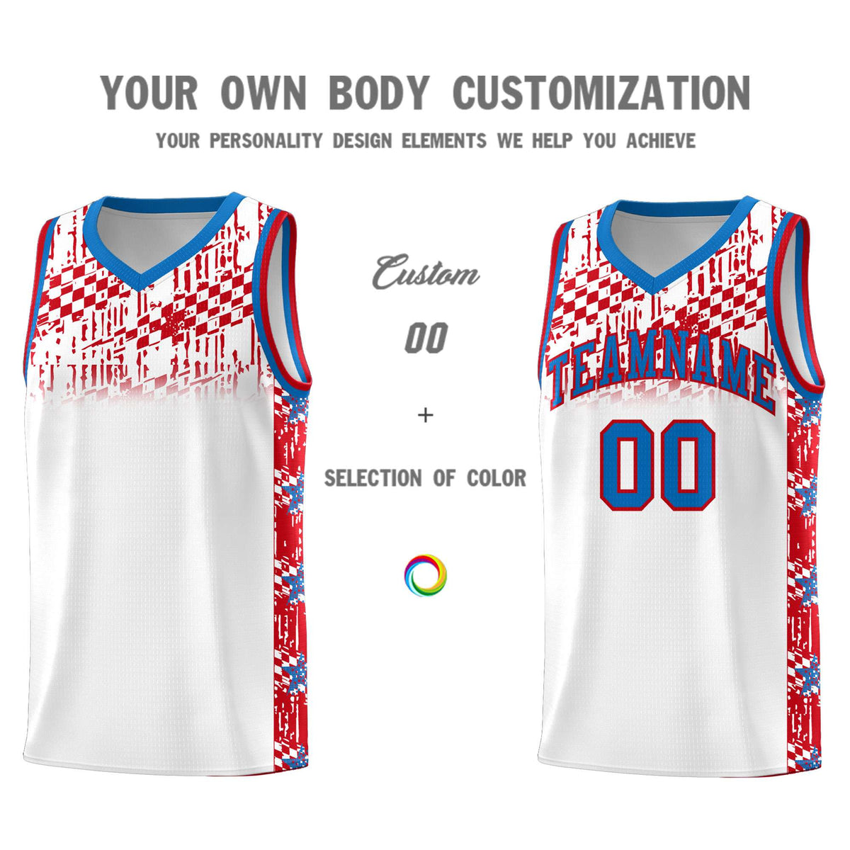 Custom White Mosaic Stars Pattern Sports Uniform Basketball Jersey|KXKSHOP
