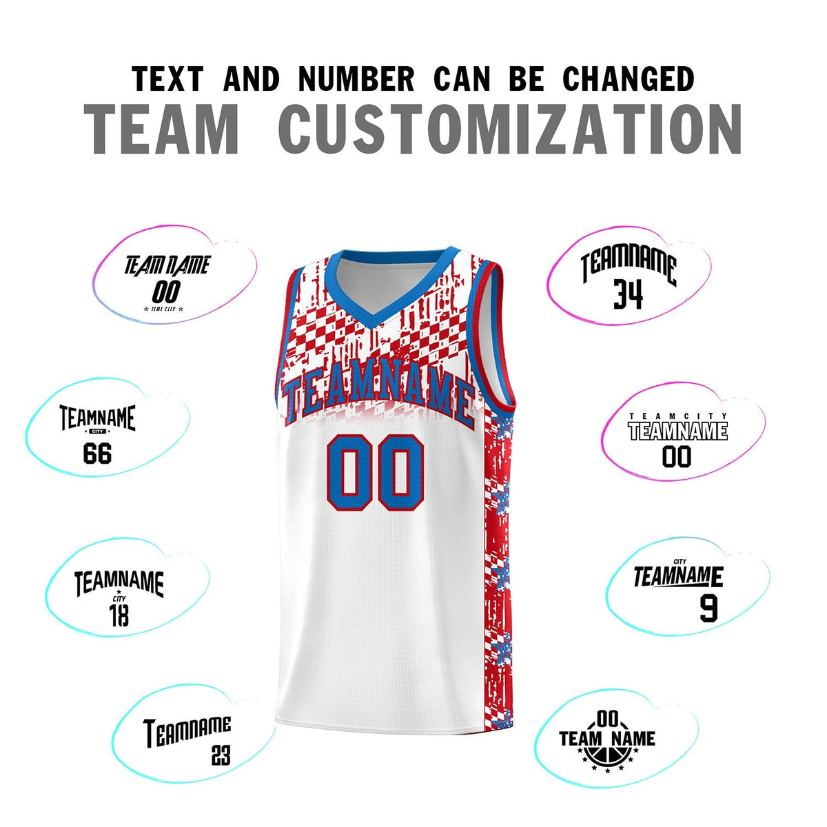 Custom White Mosaic Stars Pattern Sports Uniform Basketball Jersey|KXKSHOP