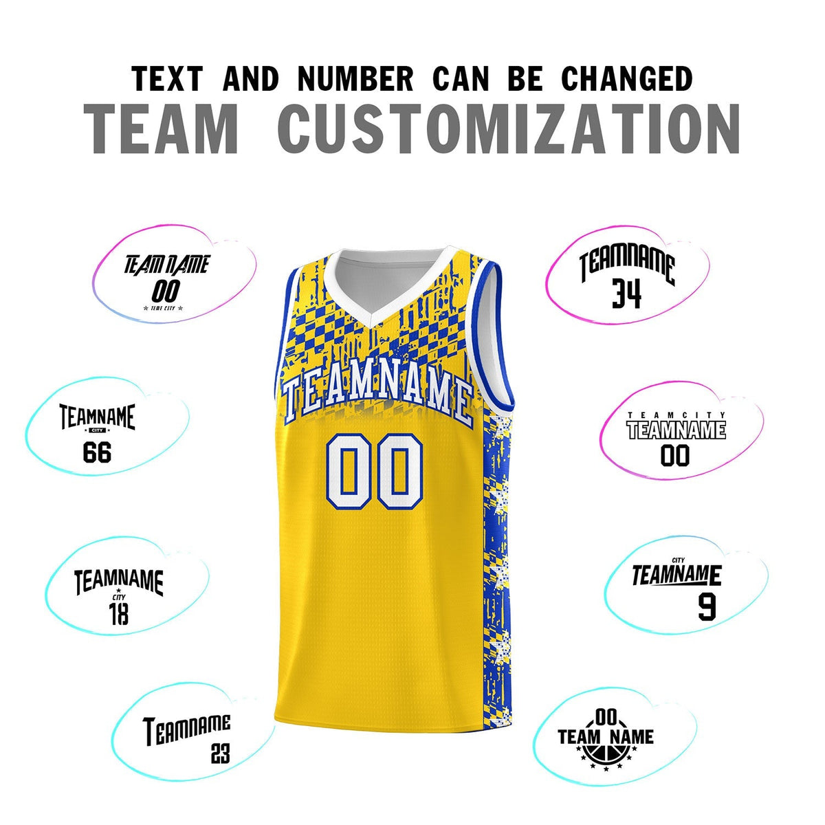 Custom Gold Mosaic Stars Pattern Sports Uniform Basketball Jersey|KXKSHOP