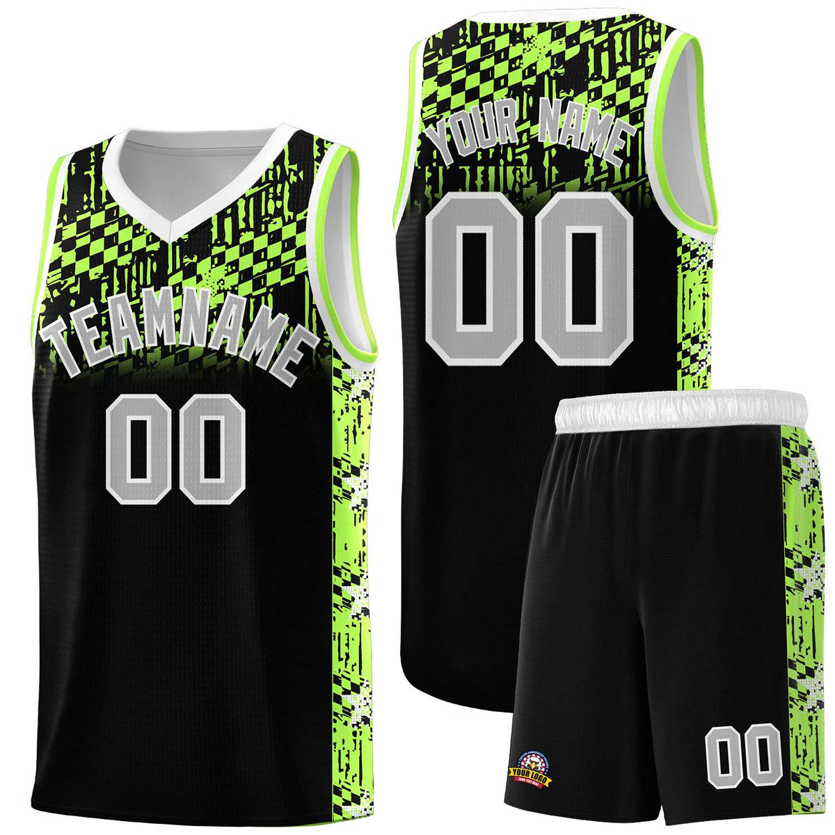 Custom Black Mosaic Stars Pattern Sports Uniform Basketball Jersey|KXKSHOP