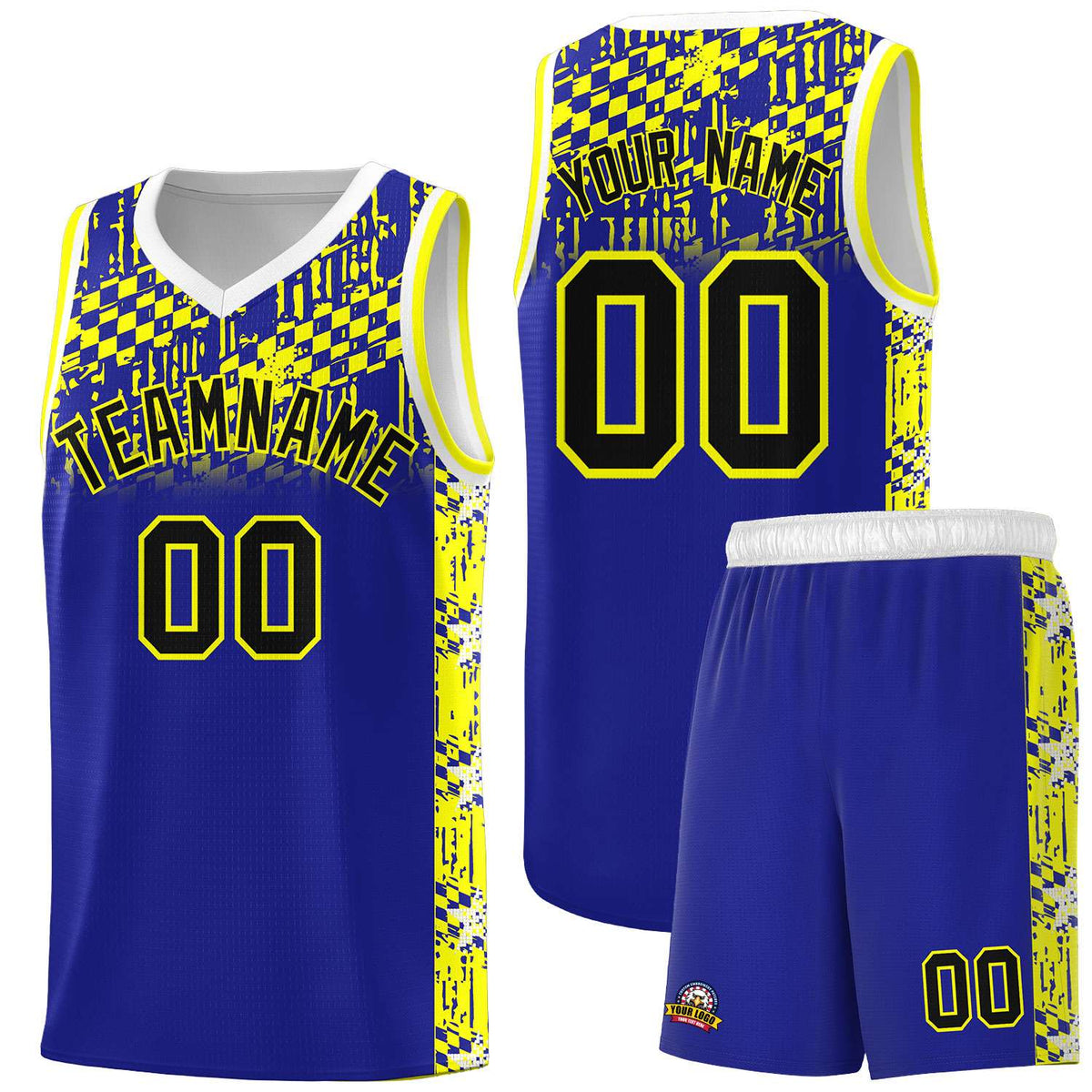 Custom Royal Mosaic Stars Pattern Sports Uniform Basketball Jersey|KXKSHOP