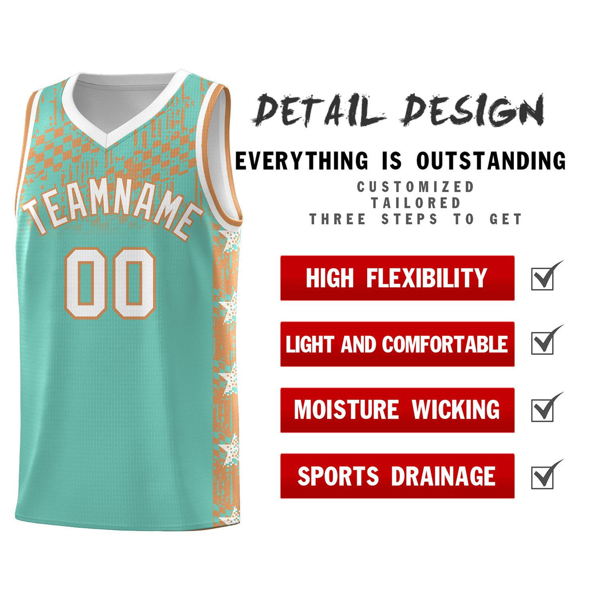 Custom Bright Green Mosaic Stars Pattern Sports Uniform Basketball Jersey|KXKSHOP