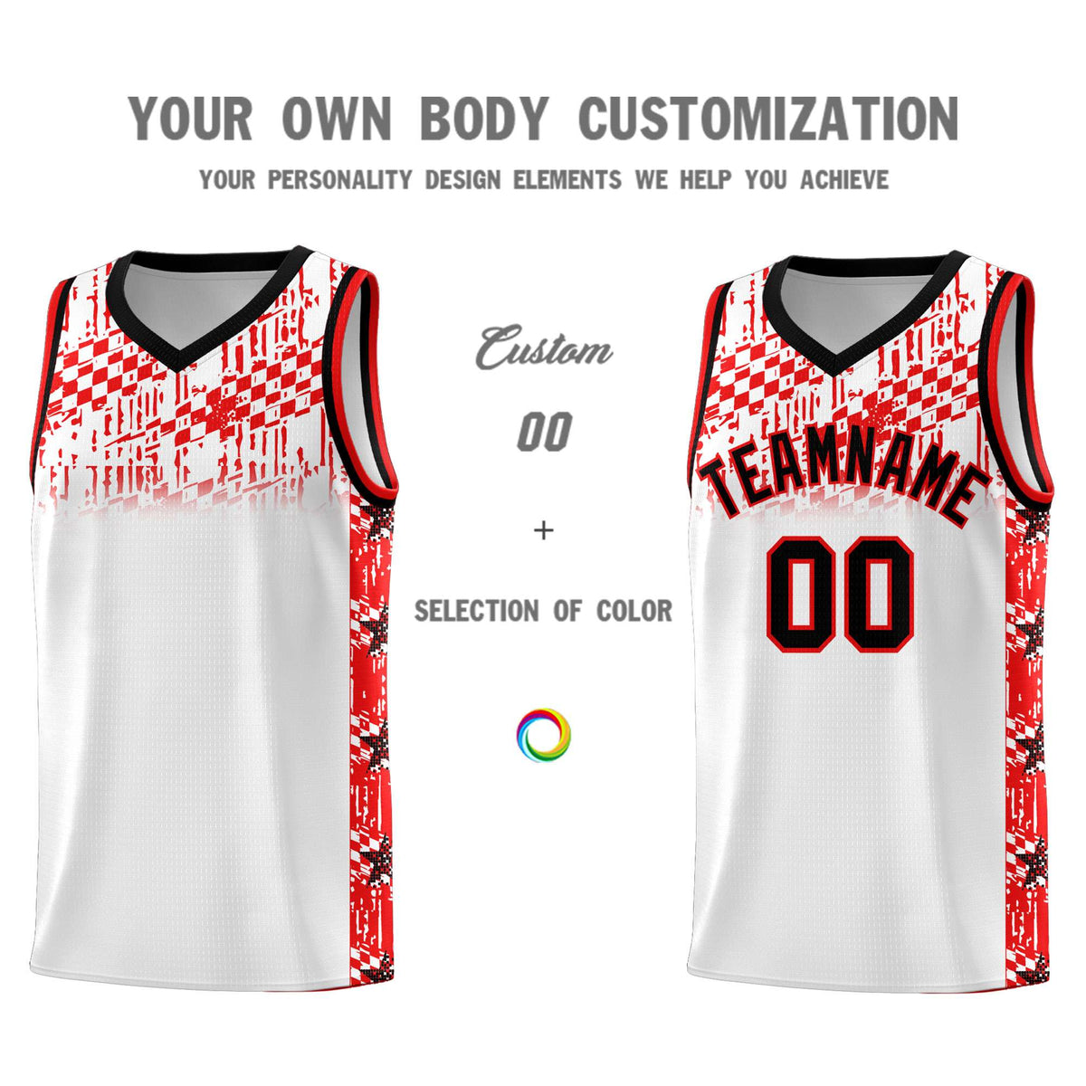 Custom White Mosaic Stars Pattern Sports Uniform Basketball Jersey|KXKSHOP