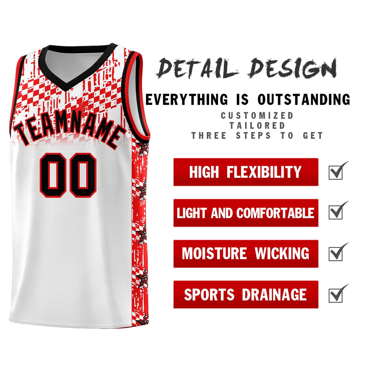 Custom White Mosaic Stars Pattern Sports Uniform Basketball Jersey|KXKSHOP