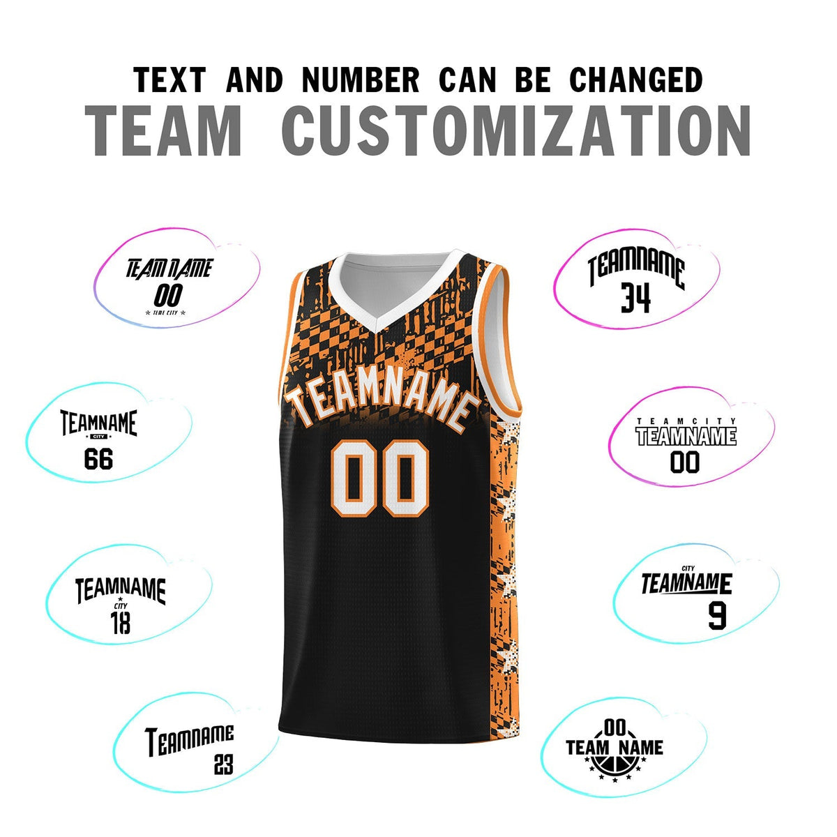 Custom Black Mosaic Stars Pattern Sports Uniform Basketball Jersey|KXKSHOP