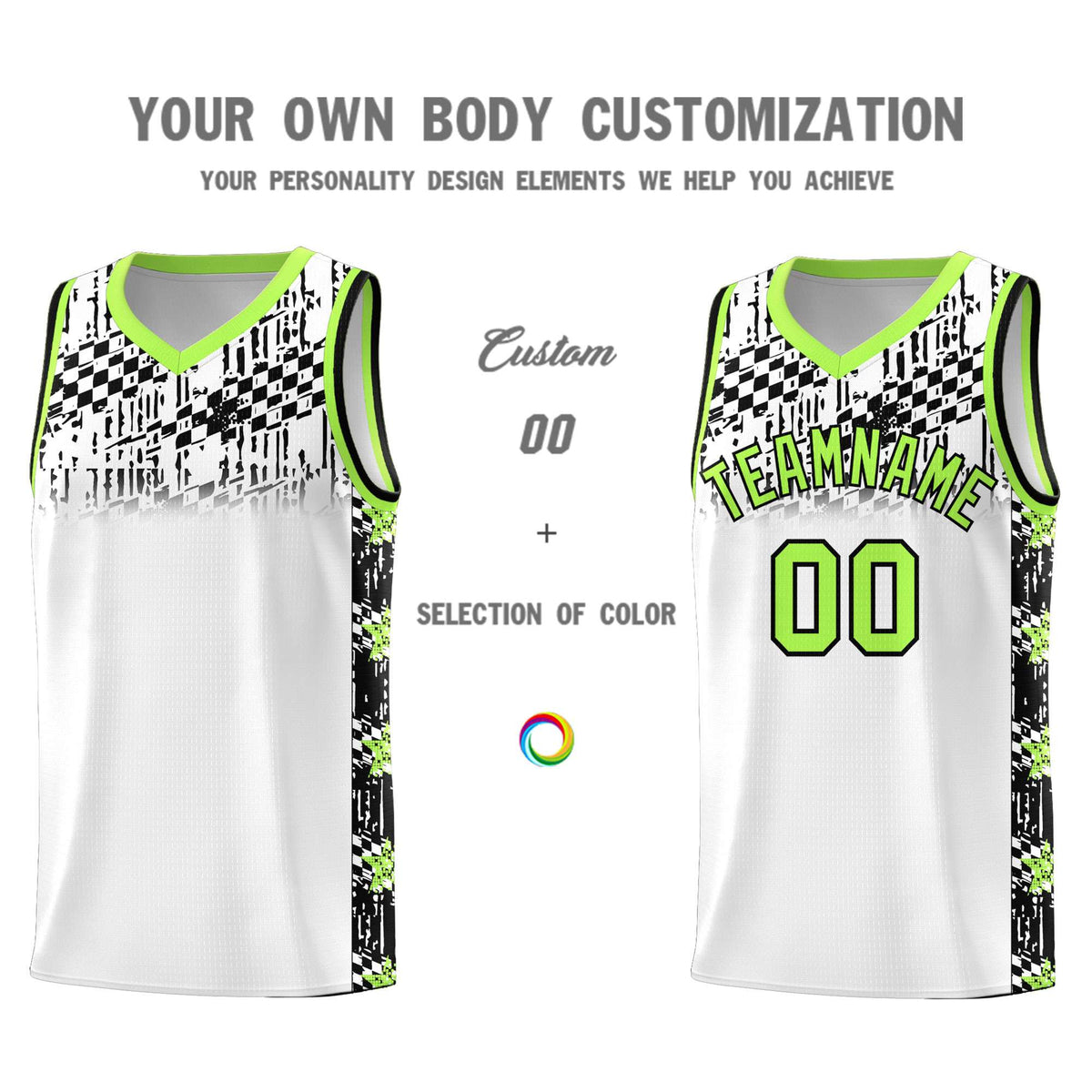 Custom White Mosaic Stars Pattern Sports Uniform Basketball Jersey|KXKSHOP