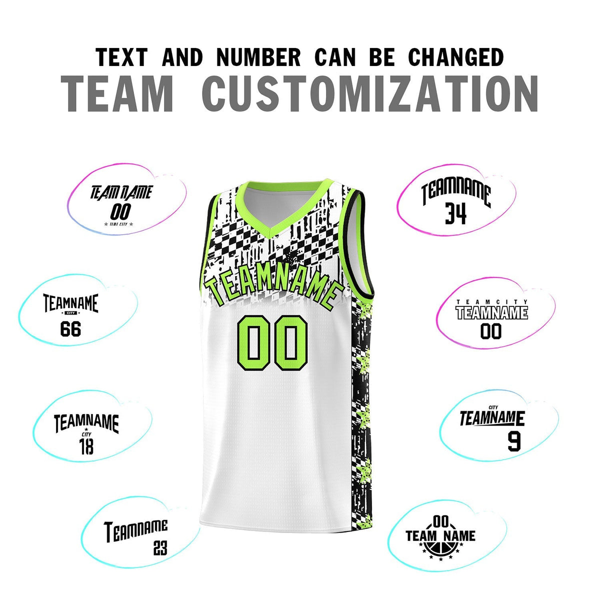 Custom White Mosaic Stars Pattern Sports Uniform Basketball Jersey|KXKSHOP