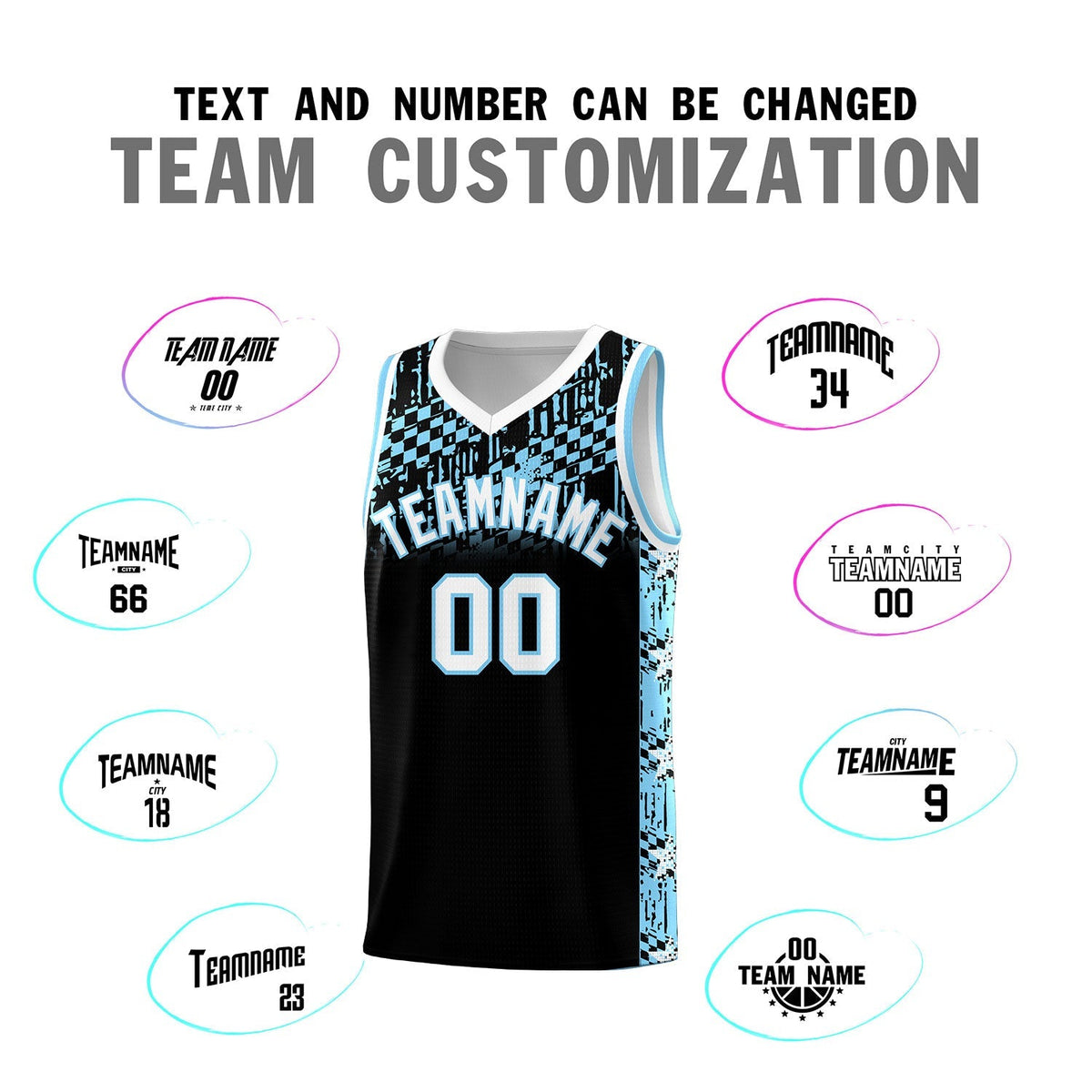 Custom Black Mosaic Stars Pattern Sports Uniform Basketball Jersey|KXKSHOP